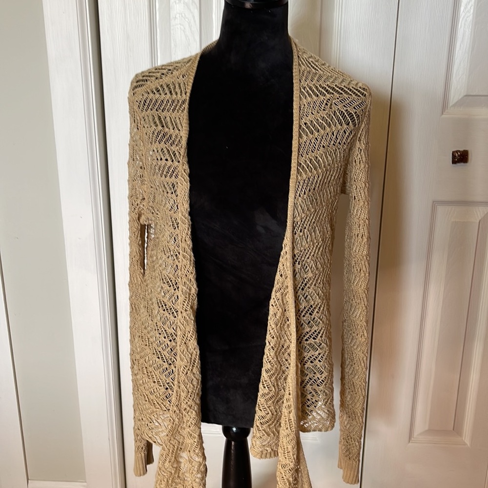 Lightweight Tan Open weave Sweater